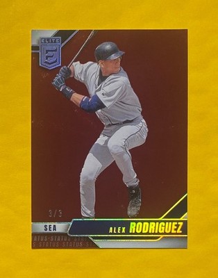 2026 Panini Donruss Elite #10 Alex Rodriguez Base Status #3/3 Jersey Number 1/1