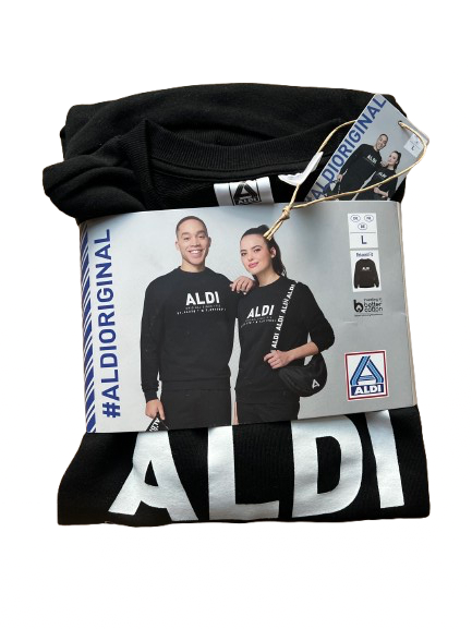 Aldimania Aldioriginal Aldi Pullover Schwarz Limited Edition GrößE L Relaxed Fit-image