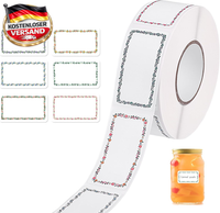 600 StüCk Etiketten Zum Beschriften FüR Marmeladen GläSer & Flaschen Mit Blumenm