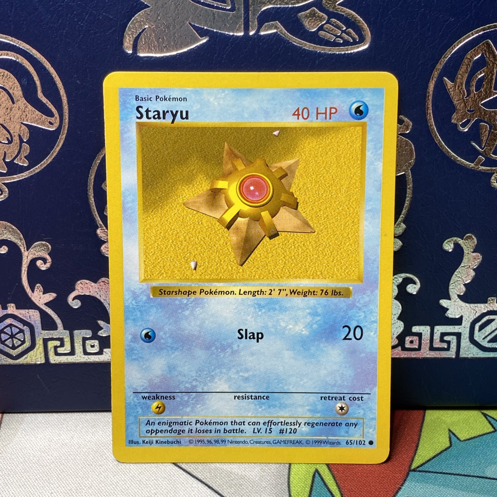 Pokemon Staryu Shadowless Base Set Common 65/102 WOTC 1999 LP +