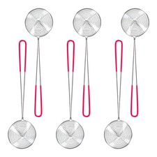 Fonduesieb 7cm rot silber 6 Stück Fondue Sieb für Hot Pot Mongolentopf Feuertopf