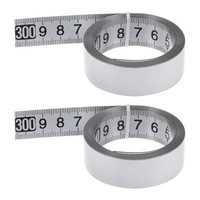 2X Selbstklebende MaßBand 300Cm Metrische Klebrige Stahl Werkbank Lineal