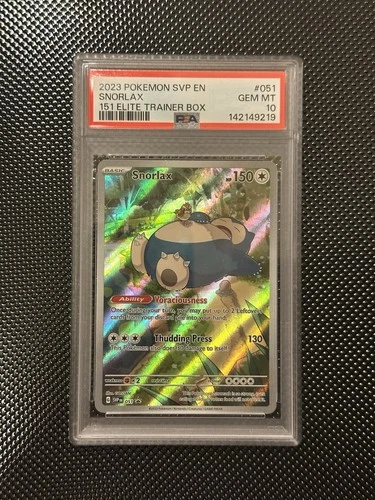 Pokemon Scarlet & Violet 151 ETB Snorlax #51 Promo Holo PSA 10 Gem