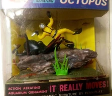 *RARE 1971 Vintage Penn-Plax Battling Octopus Action Aquarium Ornament HONG KONG