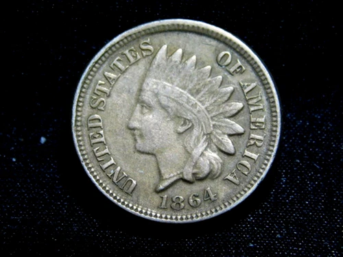 1864 Indian Head Cent CN FINE