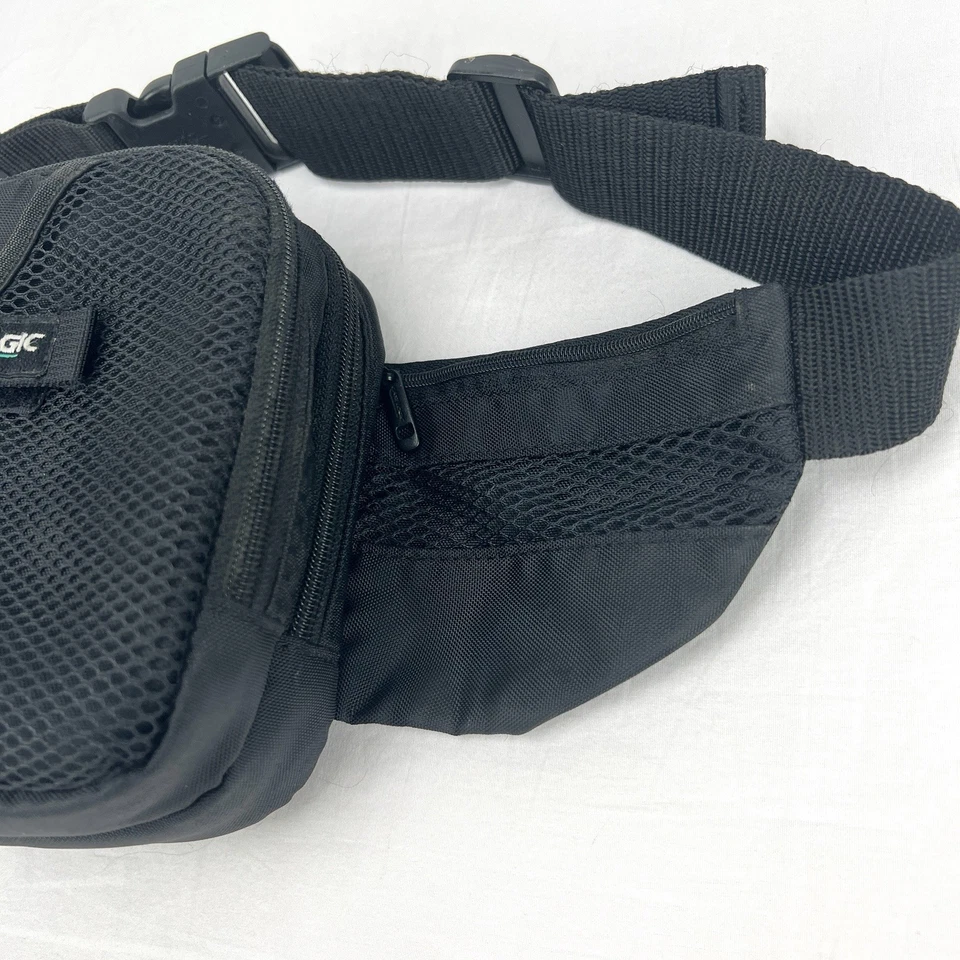 Case Logic Riñonera Bolsa de Cadera 6x6 Negra Múltiples Bolsillos Sostener Discman Reproductor de CD Foto 3 de 4