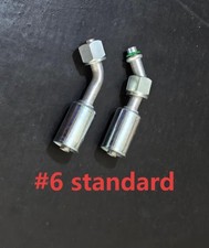 Air Conditioning Ac Beadlock Crimp On Fittings 6 O-rings 45 Degree Std 2 Pcs