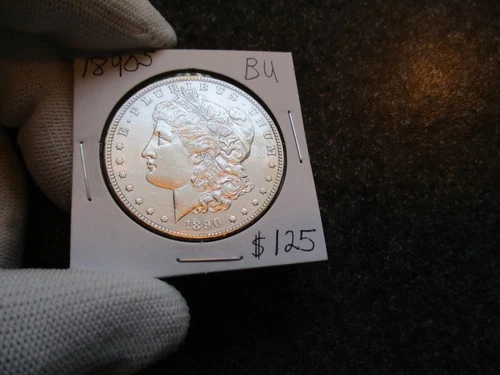 1890's MORGAN SILVER DOLLAR  in VERY NICE BRIGHT WHITE  BU  condition