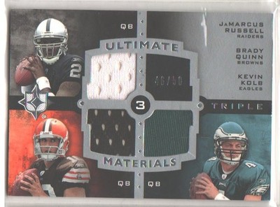 2007 Ultimate Collection Russell Quinn Kolb #UTM-12 Triple Rookie RC Jersey /50