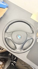 BMW E81 E82 E87 E90 E91 E92 Black Leather M Sport Steering Wheel
