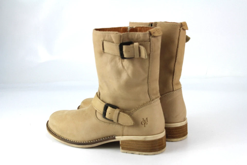Marc o Polo Gr.37,5 Uk.4,5 Damen Stiefel Stiefeletten Boots Leder Beige TOP 61 G - Bild 3 von 4