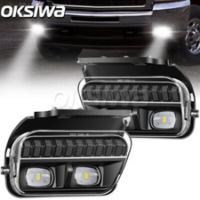 Led Fog Lights For 2003-2006 Chevy Silverado Avalanche 1500 Front Bumper Lamps