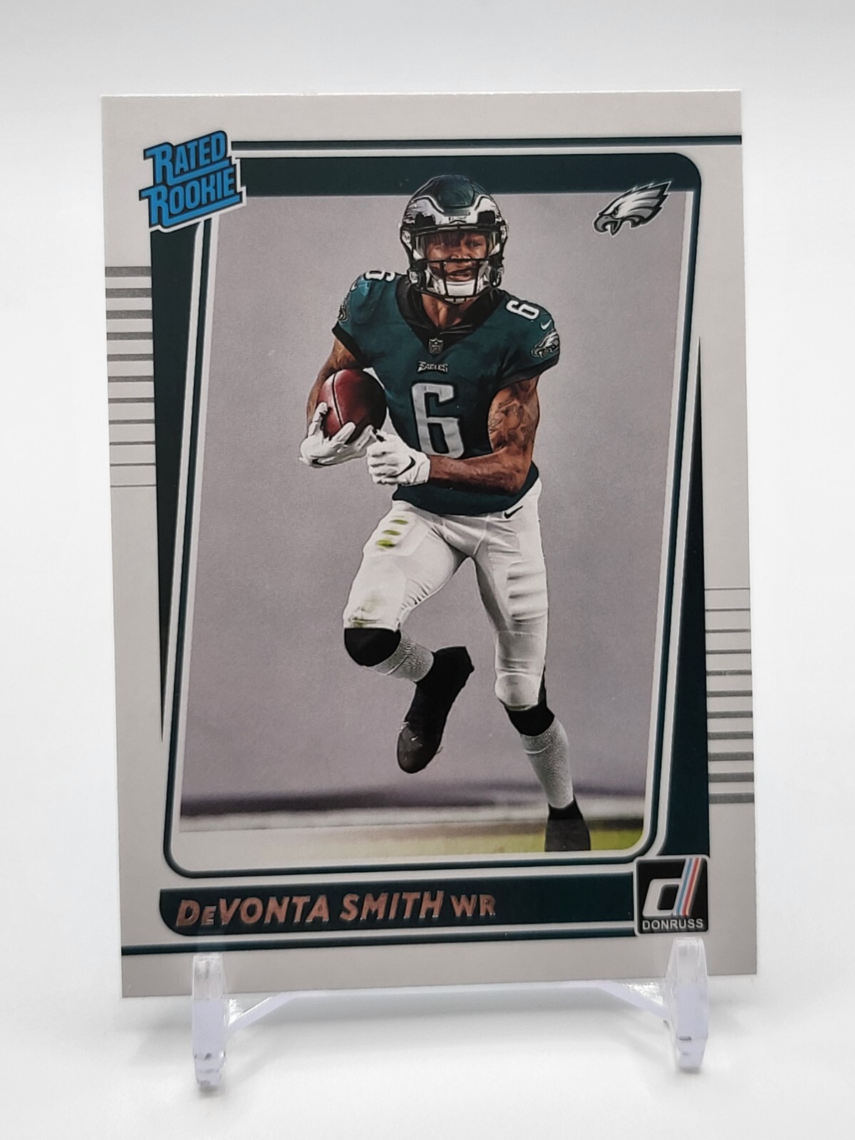 DeVonta Smith RATED ROOKIE 2021 Panini Donruss #261 Philadelphia Eagles (RC)