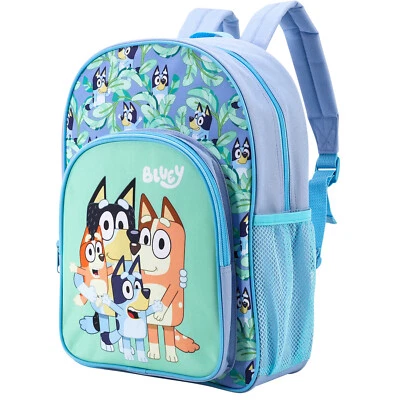 Bluey Kinder Kinder Premium Rucksack Schule Rucksack Reisetasche Jungen Mädchen