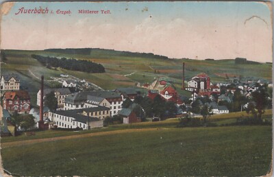 (RB)2024-132 (RSc) Postcard Auerbach i. Erzgeb. Medium Part 1917