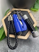 3 PC 5" Leather Keychain With Mini Flashlight  Multitool Free Ship A4884