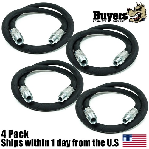4PK Snow Plow V Plow Hydraulic Hose for BOSS HYD07042 3/8 X 40" 1/4"MP