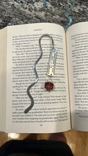 Silver hook beaded inspirational bookmark