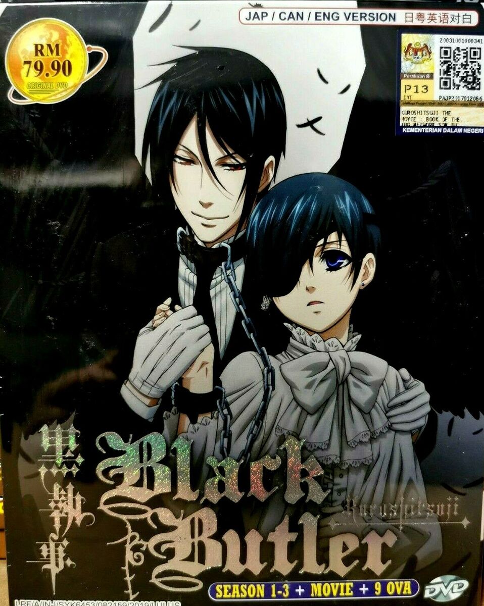 DVD Anime Black Butler Kuroshitsuji Complete Series (Season 1-3 +Movie +9  OVA) E