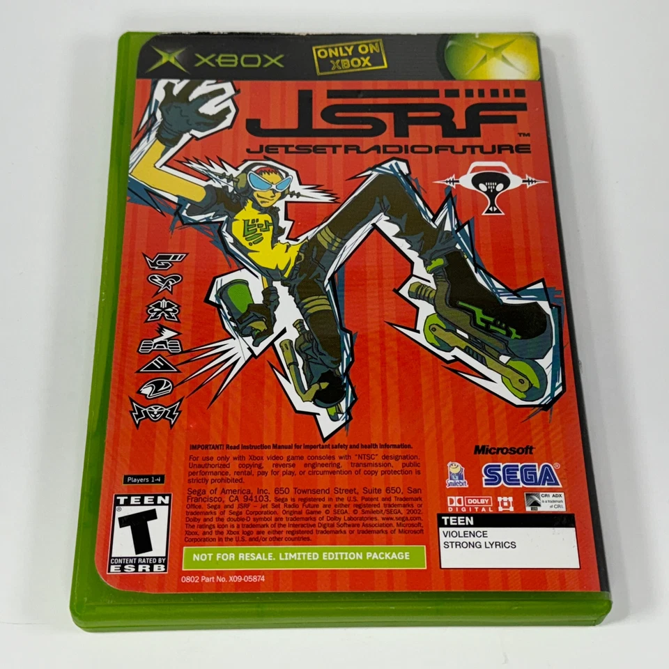 JSRF Jet Set Radio Future & Sega GT 2002 Microsoft Xbox CIB Complete w. Manuals - Image 2 of 4