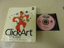 Broderbund Clickart 125,000 Install CD DIsc User's Guide and Visual Catalog