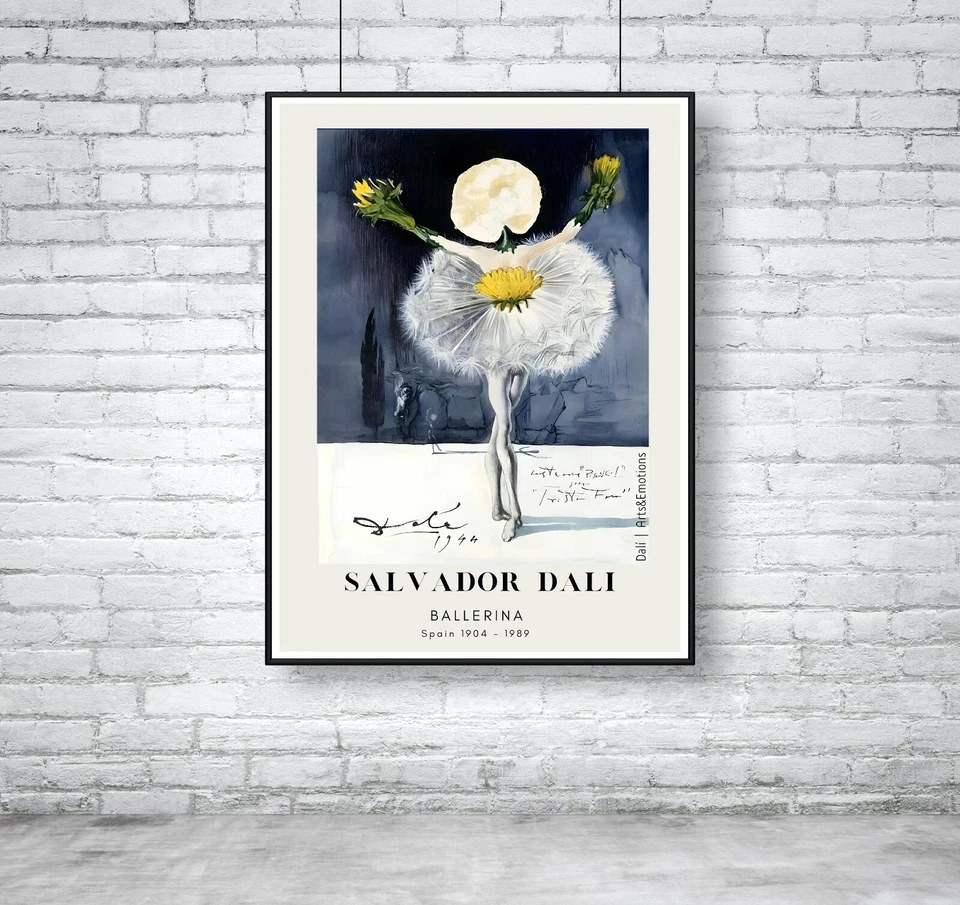 Сальвадор Дали балерина плакат, Дали выставка стены декор плакат, без рамки - Изображение 3 из 3