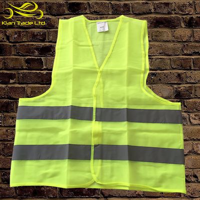 2XL UNISEX GELB HI-VIS MESH WESTE 2 BAND HOHE SICHTBARKEIT SICHERHEIT REFLEKTIEREND