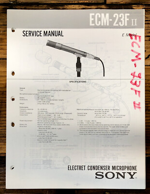 Sony ECM-23F II Microphone Service Manual *Original* | eBay