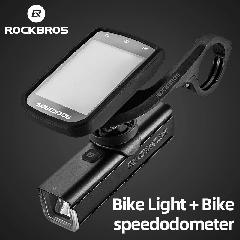 ROCKBROS Cycling Bicycle Computer GPS Ant+ Speedometer Bike Headlight Waterproof