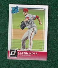 AARON NOLA - 2016 DONRUSS RATED ROOKIE CARD # 37 - PHILADELPHIA PHILLIES - MLB. rookie card picture