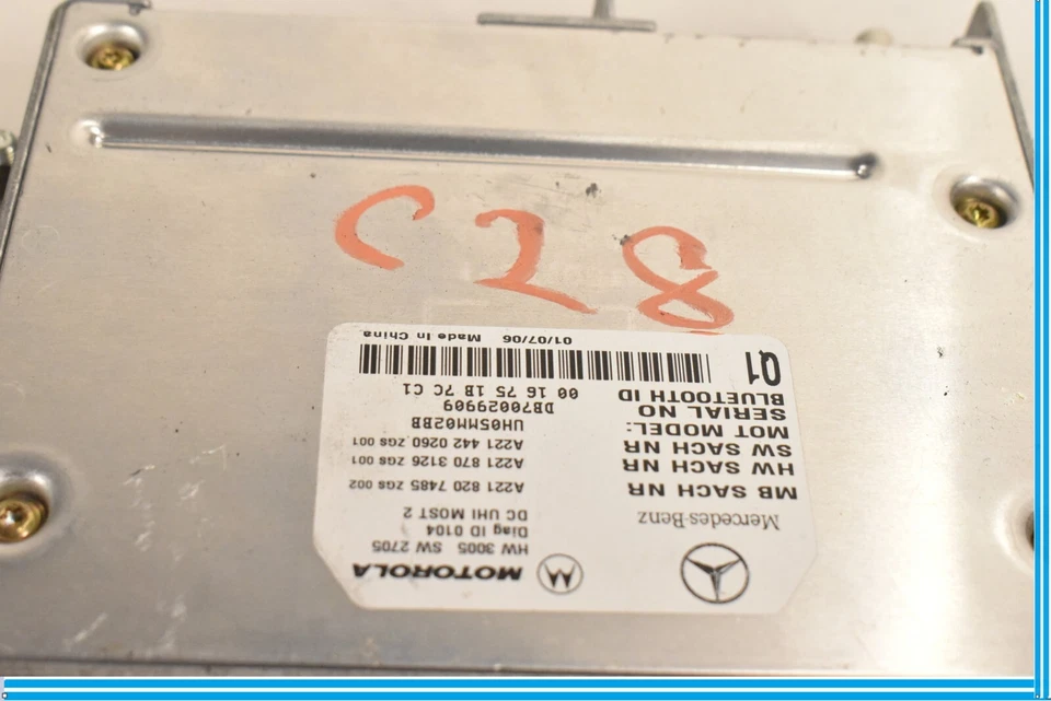 2007 - 2011 MERCEDES W221 S550 ТЕЛЕФОН BLUETOOTH УПРАВЛЕНИЯ КОМПЬЮТЕРНЫЙ МОДУЛЬ - OEM - Изображение 4 из 4