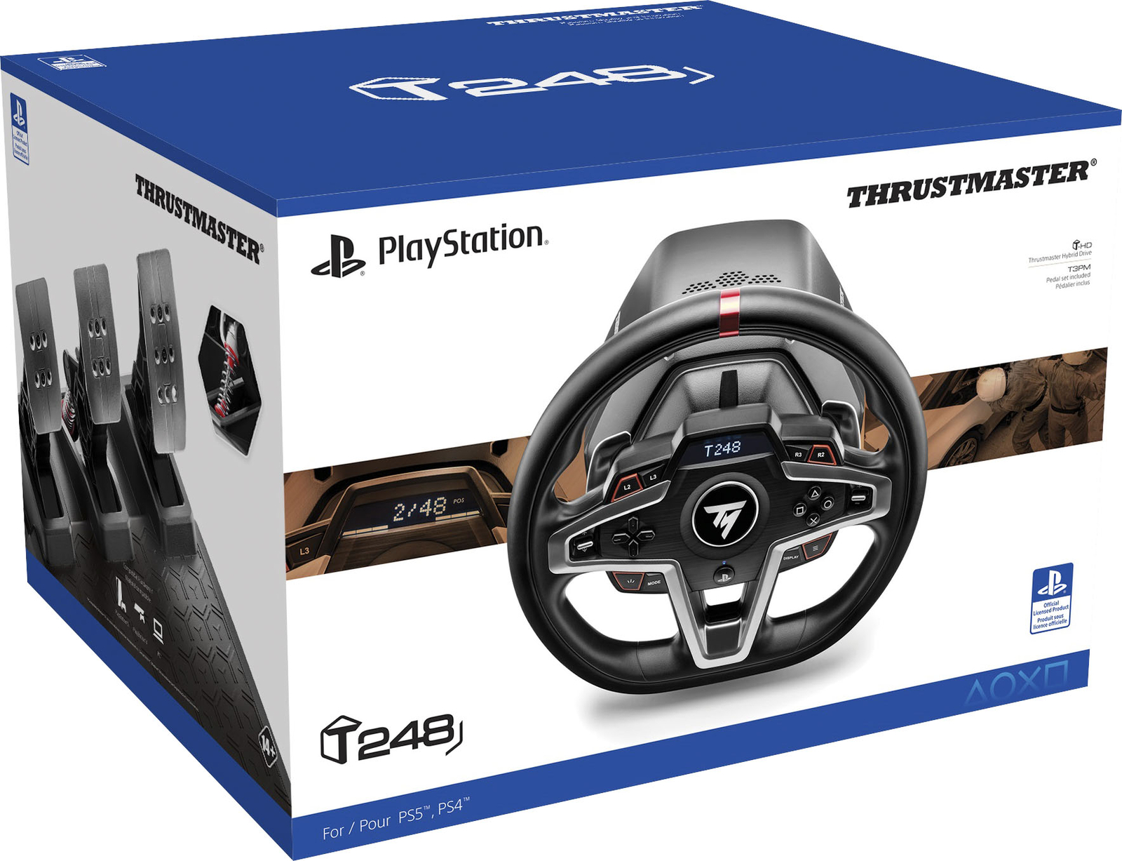 Thrustmaster T248 Racing Wheel & Magnetic Pedals for PS5 PS4 PC