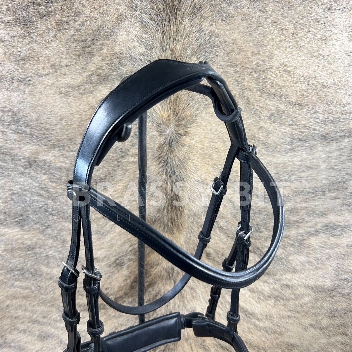 Bridons équitation de dressage en cuir vegan Montar Normandie ECO - Marron - Cob - Animalerie