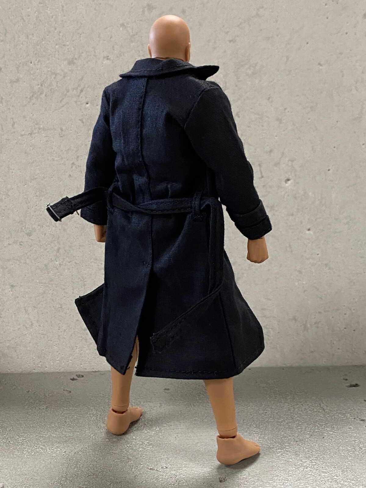 PB-LTC2-BLK: 1/12 Nero Tessuto Cablata Trench Per 6" Action - Foto 12