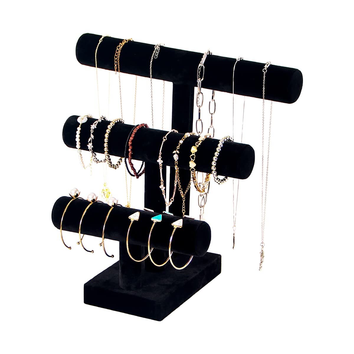 T Bar Bracelet Organizer Stand for Jewelry Display and Storage