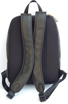 Michael Kors Signature EVERETT BLACK FRONT POCKET LARGE BACKPACK BAG UNI… Michael Kors Everett Front Pocket Black Leather Backpack  main image 3
