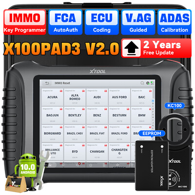 XTOOL X100 PAD3 2.0 KFZ Profi OBD2 Diagnosegerät ALL SYSTEM Key IMMO Programmier