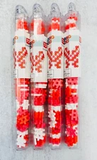 Lot of 4 (72/tube) Hashtag Building Blocks Teaching Supply Manipulative Red Pink