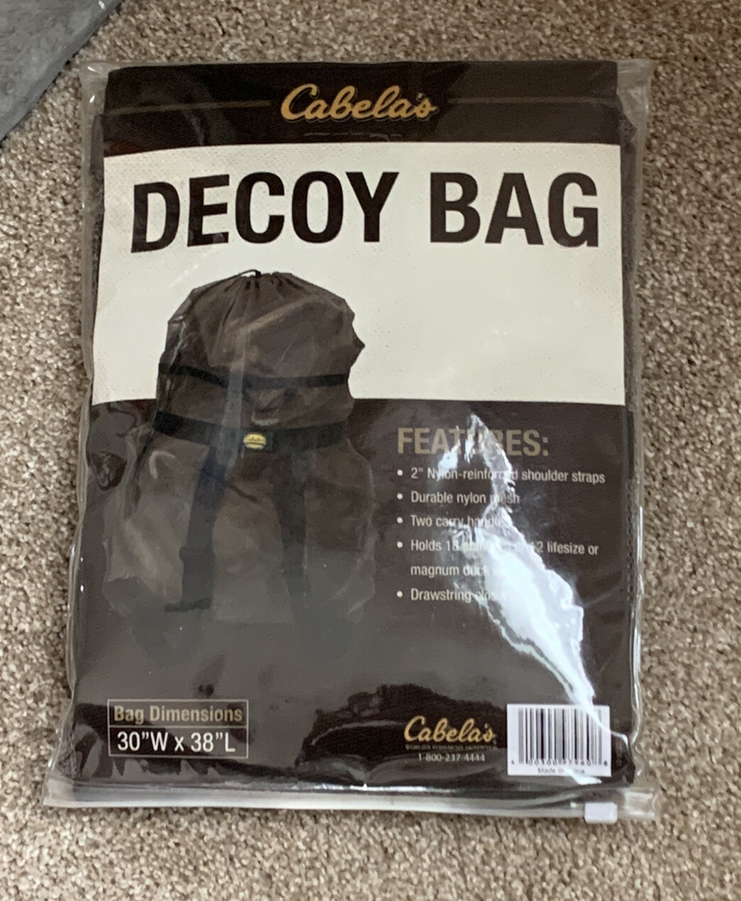 Cabelas Decoy Bag New 30”X 38” Duck Decoy Hunting Nylon Mesh Bag eBay
