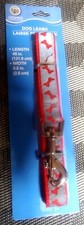Greenbrier 48" Nylon Dog Leash -Red  Gray with dog bones