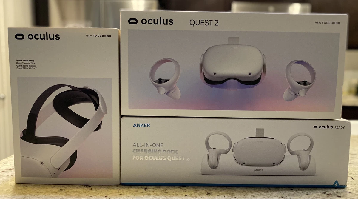 Meta Oculus Quest 2 64GB W/ Charging Dock And Elite Strap
