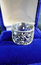 Vintage Navajo Sterling SilverFilligree band .925 unsigned USA Size 7.25