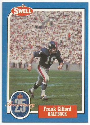 FRANK GIFFORD 1988 Swell HOF Greats card #43 New York Giants Football NR MT 
