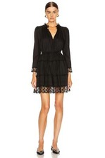 NWT ulla Johnson black Helene eyelet dress 0