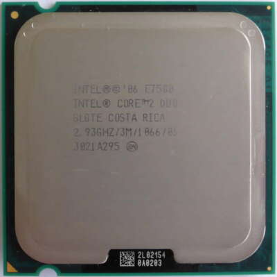 SLGTE CPU - Intel Core 2 Duo E7500 - 2.93GHZ/3M/1066/06 Processor