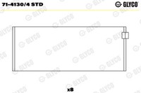 Glyco 71-4130/4 STD Hauptlager FüR Alfa Romeo, CitroËN, Eicher, Fiat, Iveco