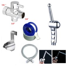 Handheld Bidet Toilet Sprayer set Shattaf douche Kit with 7/8 "7/8 1/2 " T-valve