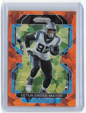 2021 Panini Prizm Yetur Gross-Matos Orange Ice Carolina Panthers #319
