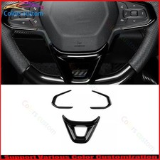 Borde de cuadro de botón de volante negro brillante para Chevrolet Trax 2023-2025 3 piezas