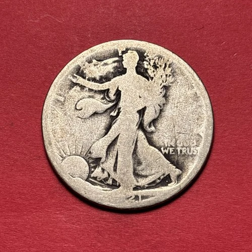 (1) Beautiful Antique 1921-D Walking Liberty Half Dollar AG-ALMOST GOOD KEY DATE